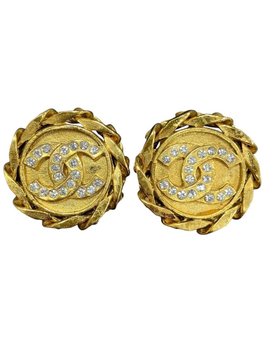 Chanel Earrings Rhinestone